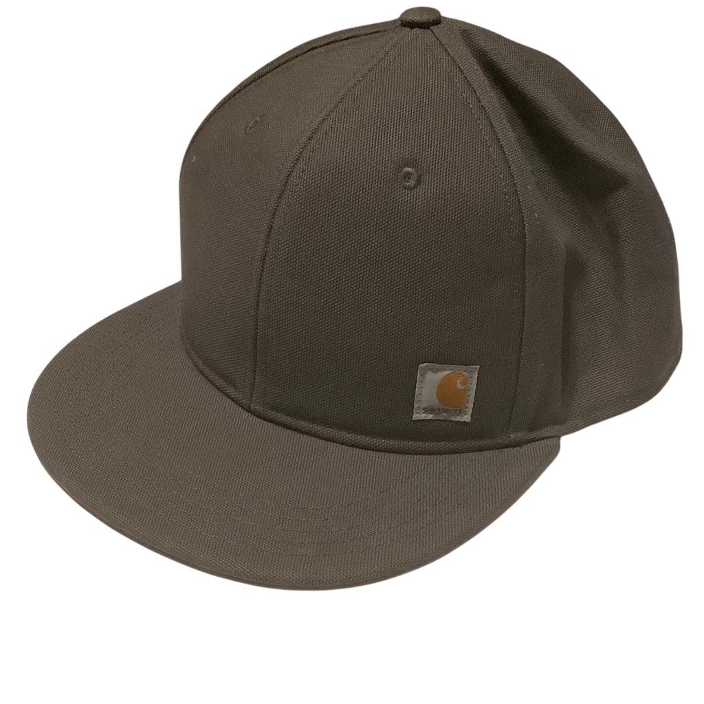 Carhartt Firm Duck Flat Brown Snapback Hat 100% Cotton Men Os Casual Snapback